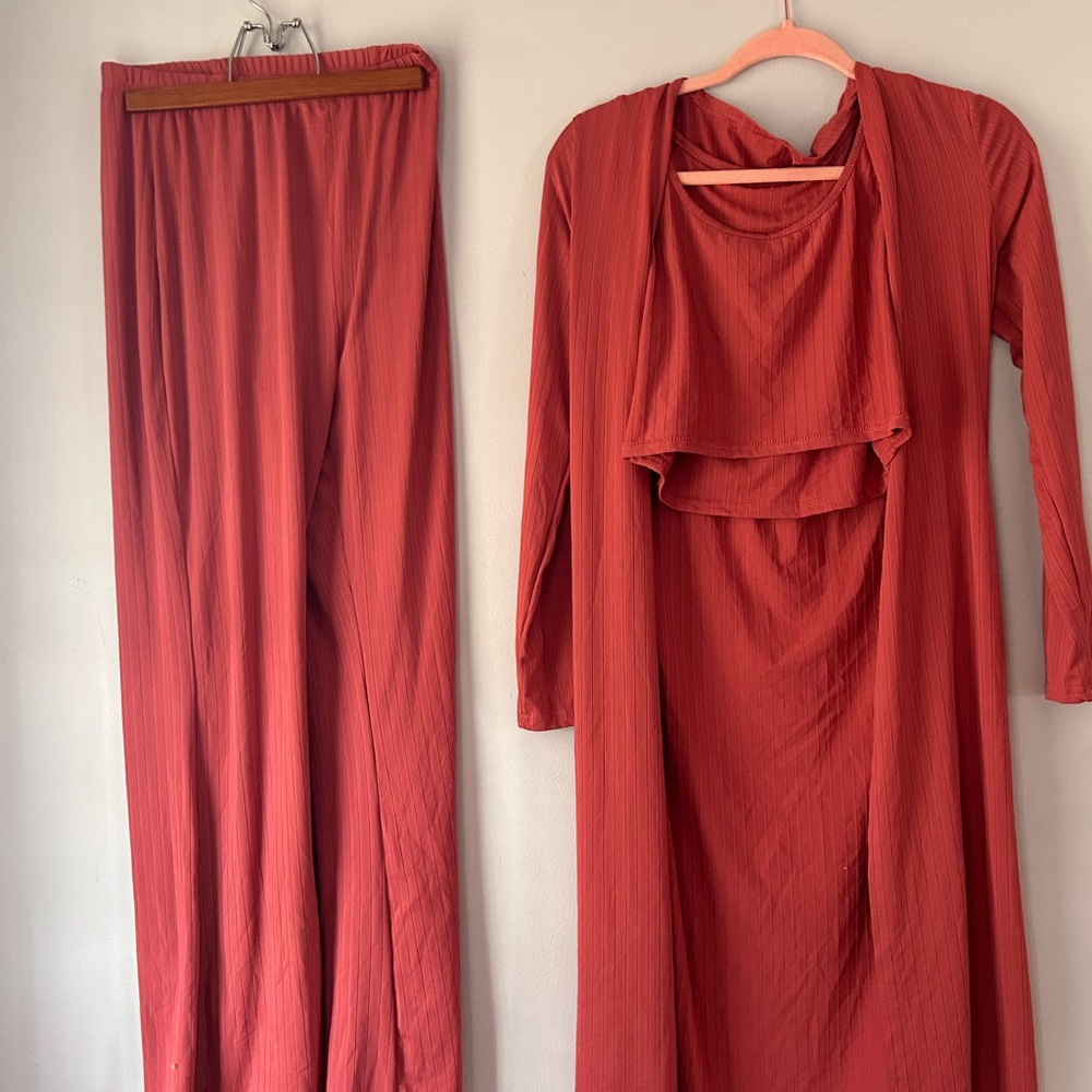 SHEIN deep pink 3 piece set
